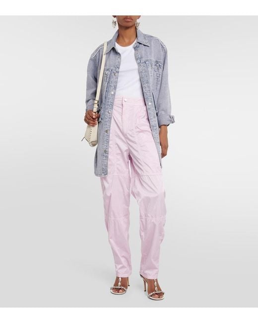 Isabel Marant Pink Low-Rise Straight Pants