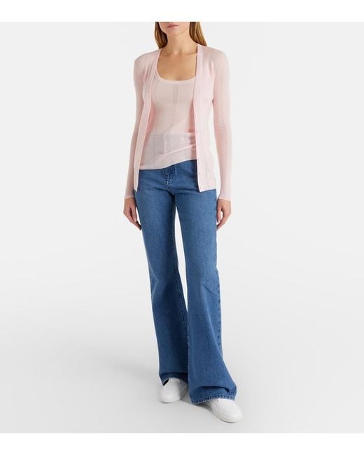 Gabriela Hearst Pink Lillian Wool Cardigan