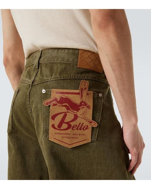 Bottega Veneta Green Straight Jeans for men