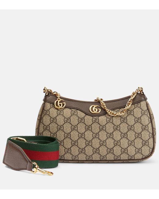Gucci Brown Ophidia Small GG Supreme Shoulder Bag