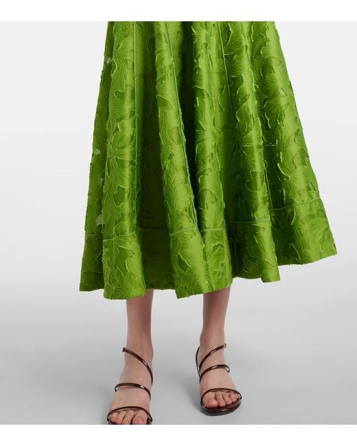 Jonathan Simkhai Green Imogen Jacquard Bustier Dress