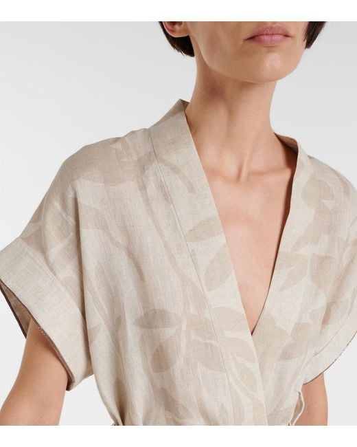 Brunello Cucinelli White Linen Top