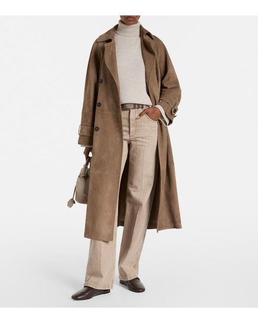 Brunello Cucinelli White Cashmere Turtleneck Sweater