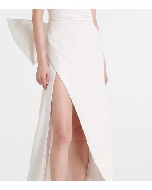 Vestido De Novia Nefertiti De Saten Con Lazo The New Arrivals Ilkyaz Ozel de color White
