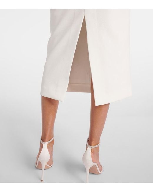 Rebecca Vallance White Bridal Off-Shoulder Minidress
