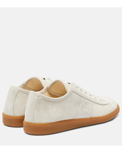 Isabel Marant White Klyce Suede Sneakers