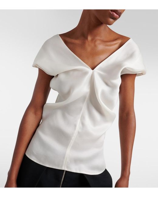 Khaite Natural Ami Silk Top
