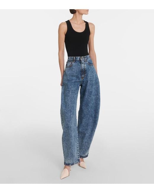 Alaïa Natural Mules Le Cour Abstrait 90 Mit Lackleder