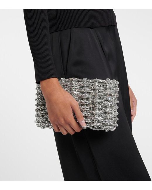 Jonathan Simkhai Metallic Morgan Embellished Clutch