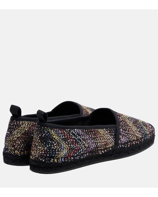 Missoni Black Elle Sequined Espadrilles