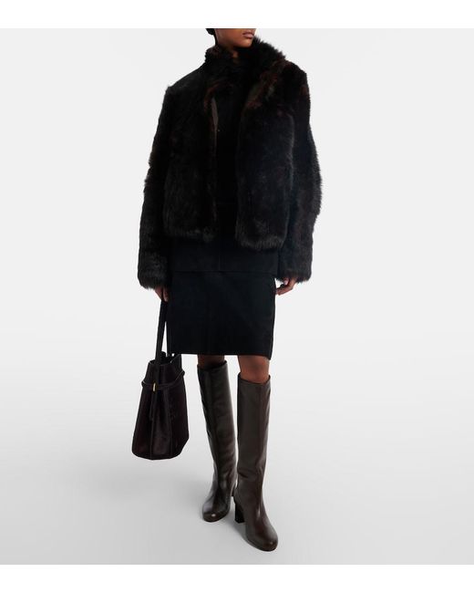 Totême Black Downtown Leather Knee-High Boots