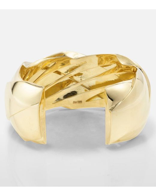 Ileana Makri Metallic Blaze 18kt Gold Cuff Bracelet