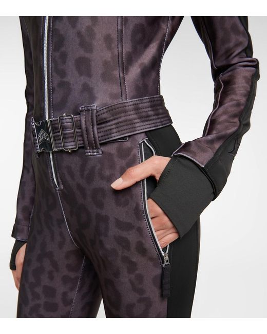 Jet Set Gray Magic Ghoster Leopard-Print Ski Suit