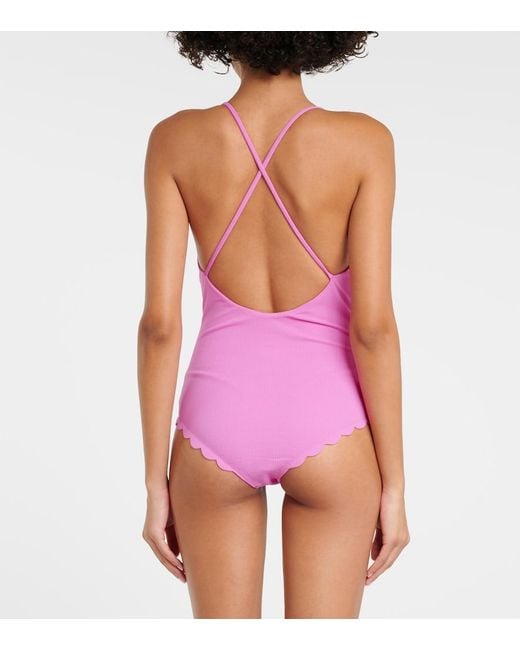Marysia Swim Pink North Maillot Scalloped Swimsuit