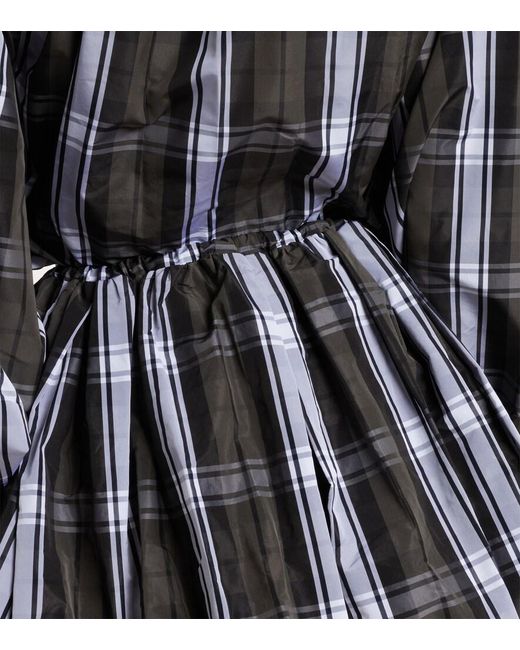 Patou Black Checked Balloon Miniskirt