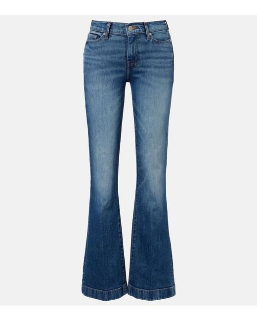 7 For All Mankind Blue Dojo Flared Jeans