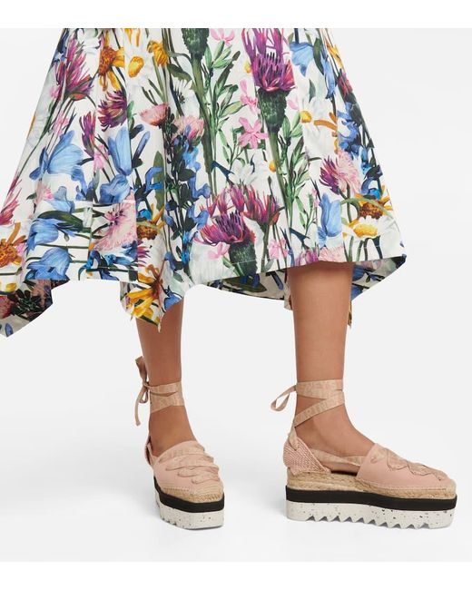 Stella McCartney Brown Gaia Platform Espadrilles