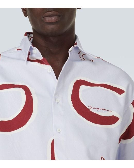 Camisa La Chemise Simon de algodon Jacquemus de hombre de color White