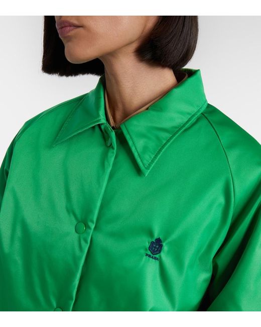 Prada Green Re-Nylon Oversized Blouson Jacket