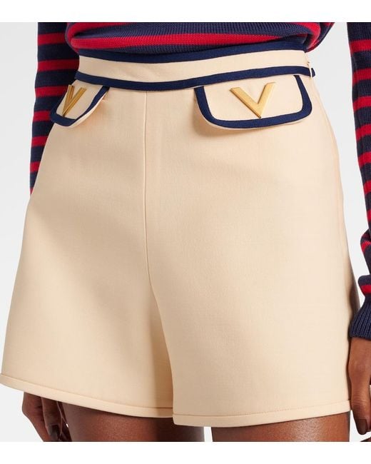 Valentino Natural Crepe Couture Shorts