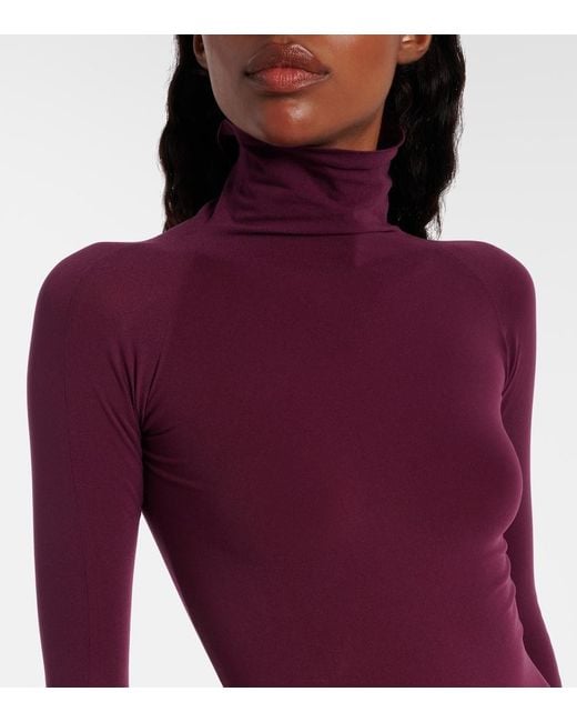Alaïa Purple Second Skin Bodysuit