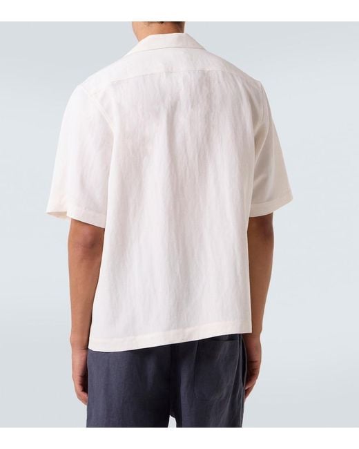 Commas White Embroidered Shirt for men