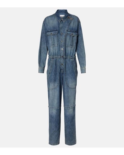 Isabel Marant Blue Denim Jumpsuit