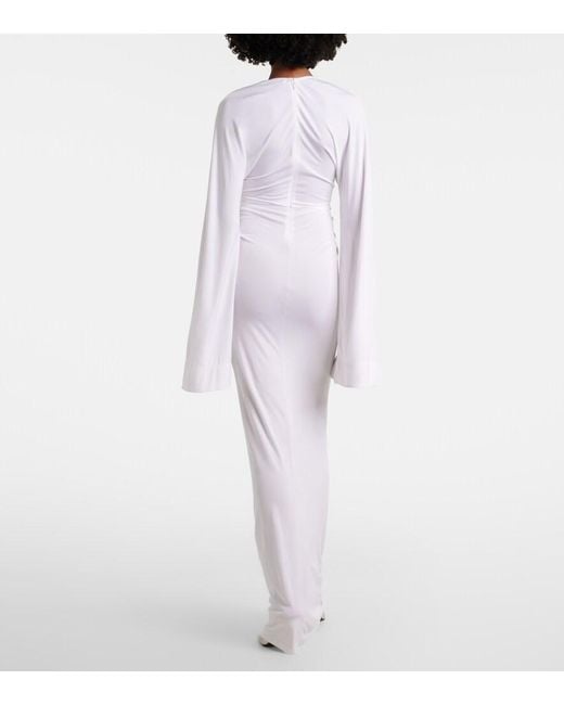 Christopher Esber White Salacia Ruched Maxi Dress
