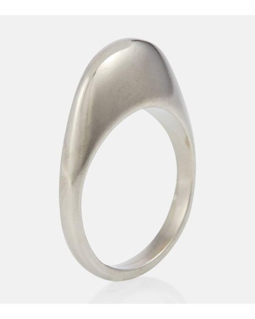 Saint Laurent Gray Brass Ring