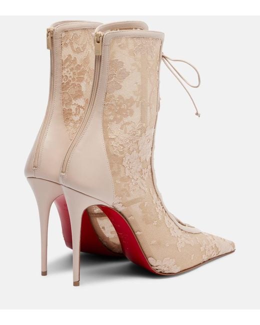 Stivaletti Km 100 di Christian Louboutin in Natural