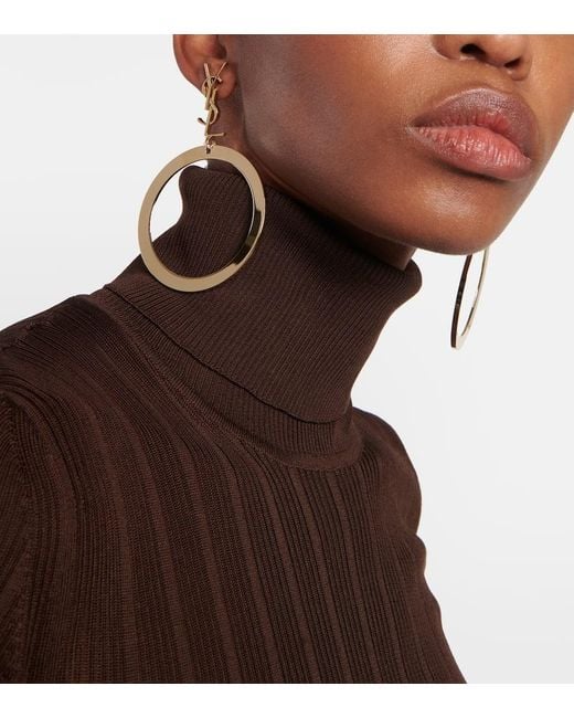 Boucles D'Oreilles Cassandre Saint Laurent en coloris Natural