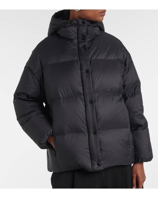 Yves Salomon Black Shearling-Trimmed Down Jacket