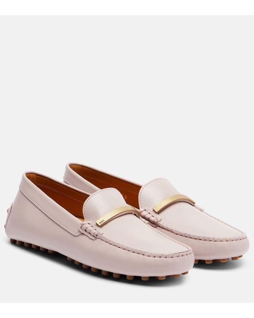 Tod's Pink Mokassins Gommino Aus Leder