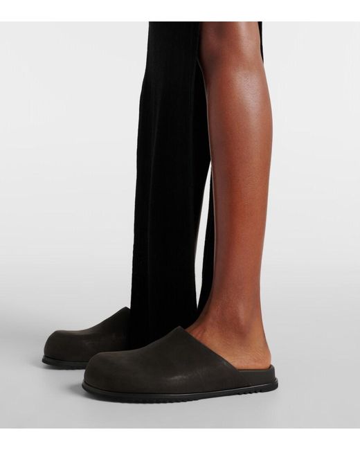 Rick Owens Brown Granola Leather Slides