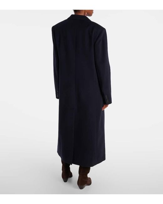 Isabel Marant Blue Mantel Ellenita Aus Einem Wollgemisch