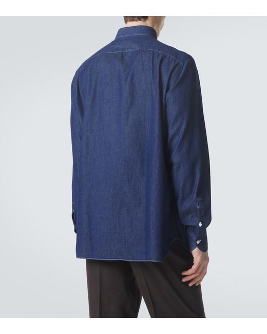 Camisa De Algodon Rubinacci de hombre de color Blue