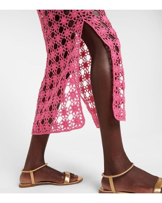 Gonna Lunga Rosette di Anna Kosturova in Pink