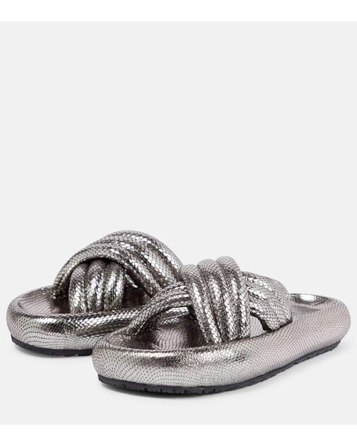 Isabel Marant Multicolor Niloo Snake-effect Leather Sandals