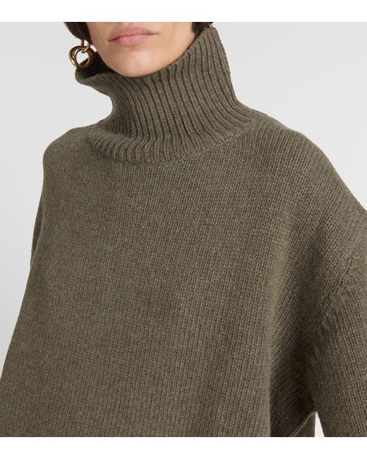 Nili Lotan Green Omaira Wool Sweater