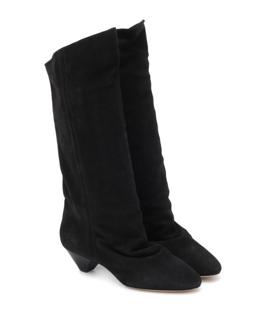 Isabel Marant Black Dathy's Slouchy Suede Boots