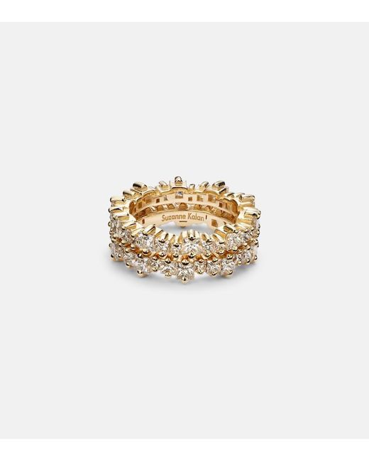 Suzanne Kalan White Milli 18Kt Tech Ring Jackets With Diamonds