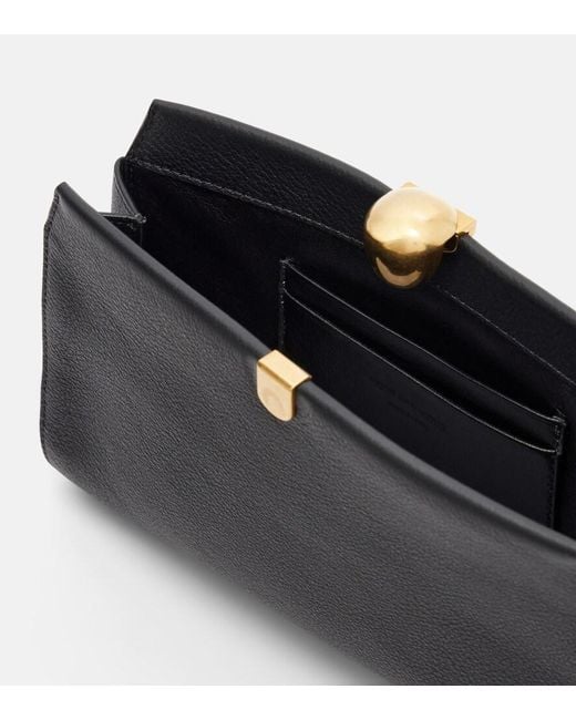 Nour Hammour Black Lou Leather Clutch