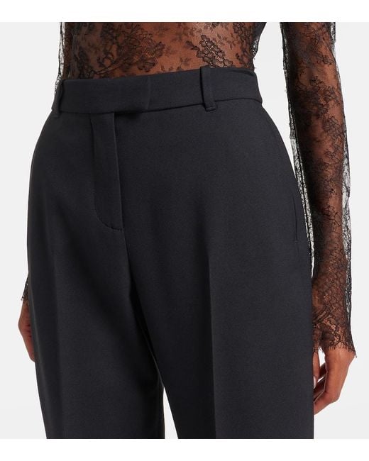 Alexander McQueen Blue Gerade Hose Aus Einem Wollgemisch