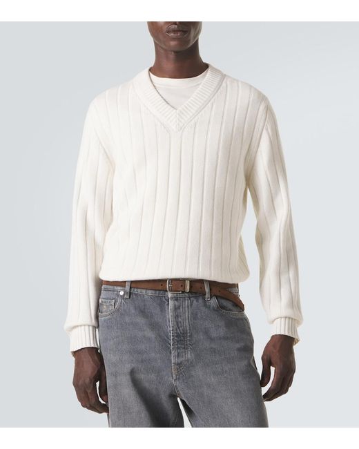 Pullover di Brunello Cucinelli in White da Uomo