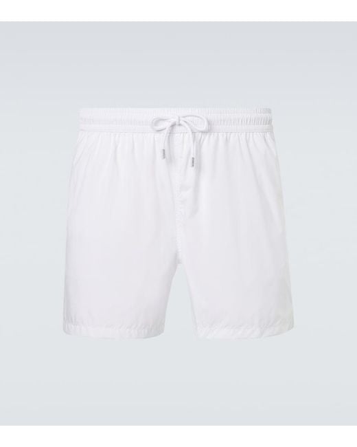 Fedeli White Madeira Swim Trunks for men