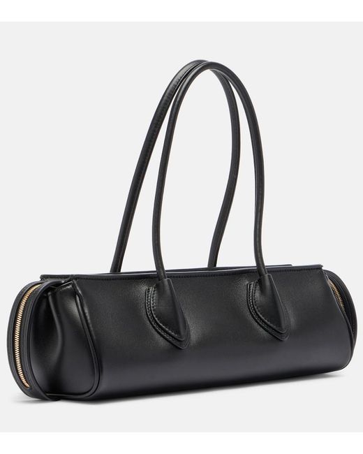 Khaite Black Donna Leather Shoulder Bag