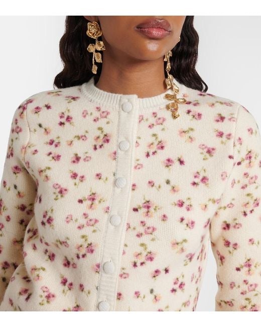 Magda Butrym Natural Wool, Silk, And Cashmere Cardigan
