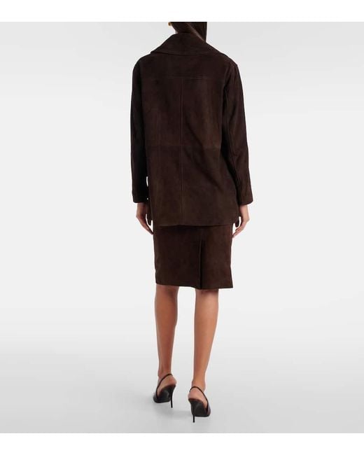 Nour Hammour Brown Lorien Suede Jacket