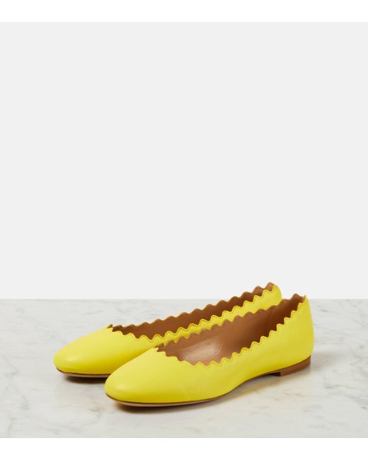 Chloé Yellow Lauren Ballet Flat