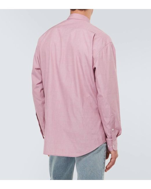 Camicia Miller di cotone di The Row in Pink da Uomo